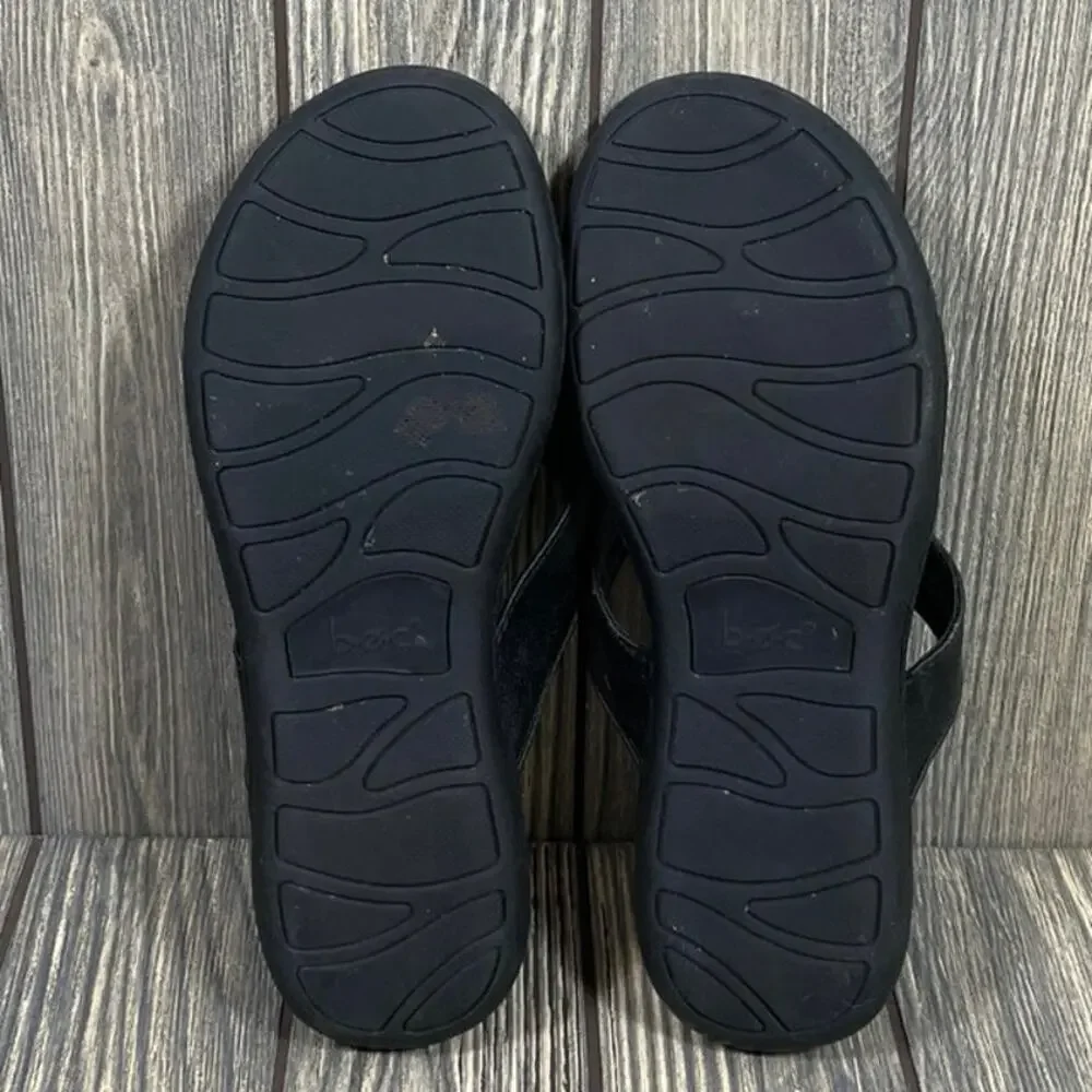 BOC Born Black Sandal Thong Flip Flop‎ Summer Casual Vacation Sz 7 Relaxation